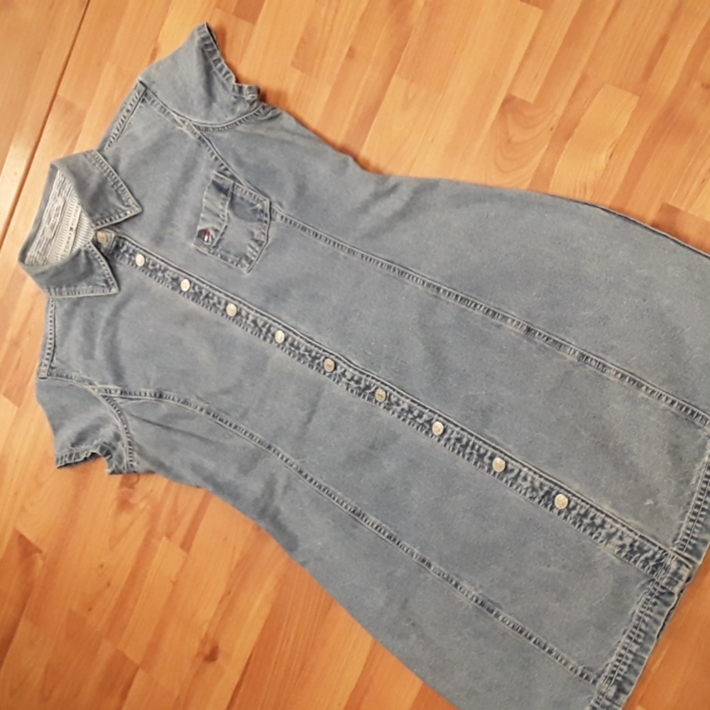 Tommy Hilfiger Blue Denim Midi Dress